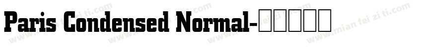 Paris Condensed Normal字体转换